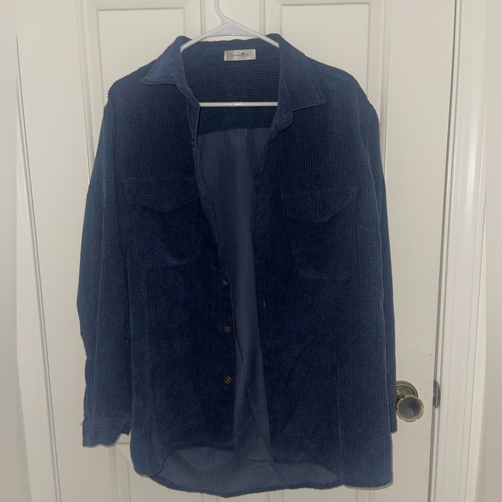 Men’s blue corduroy shirt